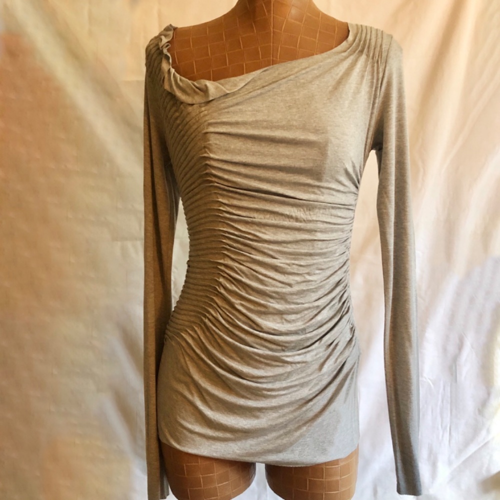 NWOT Bailey44 Ruched Deconstructed Tee Top SM